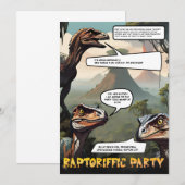Invitation d'anniversaire de roman graphique sur l (Devant / Derrière)