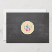 Invitation d'anniversaire de rose de craie de (Dos)