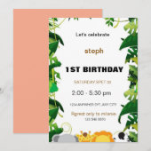 invitation d'anniversaire de rue de sésame personn (Devant / Derrière)