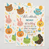 invitation d'anniversaire de rue de sésame personn (Devant / Derrière)