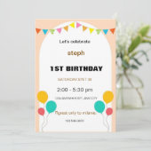 invitation d'anniversaire de rue de sésame personn (Debout devant)