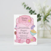 Invitation d'anniversaire de sac de couchage de (Debout devant)