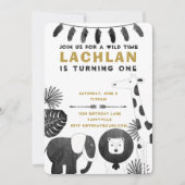 Invitation d'anniversaire de safari (Devant)