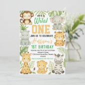 Invitation d'anniversaire de Safari modifiable (Debout devant)