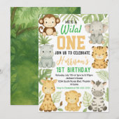 Invitation d'anniversaire de Safari modifiable (Devant / Derrière)