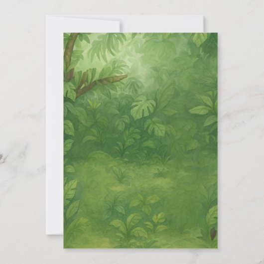 Invitation d'anniversaire de Safari modifiable (Dos)