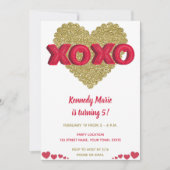 Invitation d'anniversaire de Saint-Valentin (Devant)