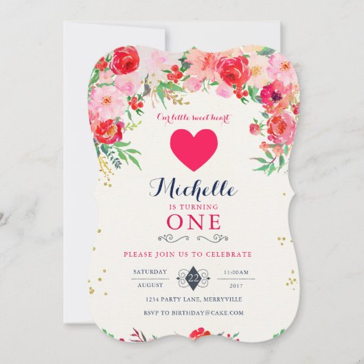 Invitation d'anniversaire de Saint-Valentin (Devant)