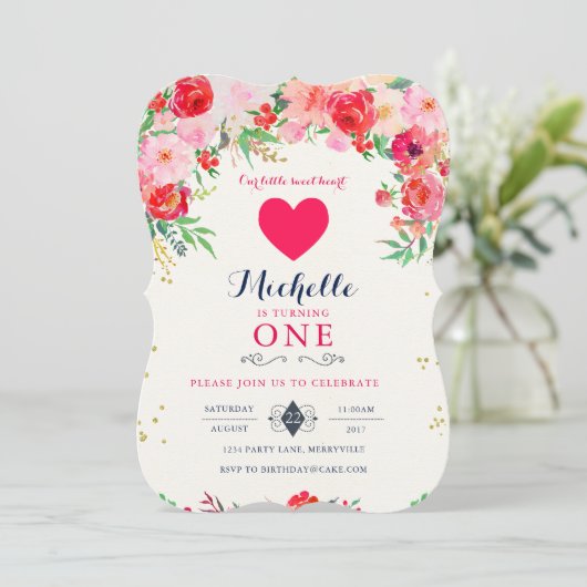 Invitation d'anniversaire de Saint-Valentin (Debout devant)