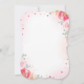 Invitation d'anniversaire de Saint-Valentin Chérie (Dos)