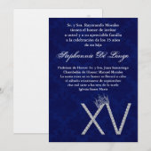 invitation d'anniversaire de Saphir Quinceanera du (Devant / Derrière)