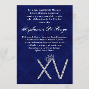invitation d'anniversaire de Saphir Quinceanera du