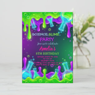 Invitation d'anniversaire de science Invitation de