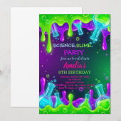 Invitation d'anniversaire de science Invitation de (Devant / Derrière)