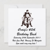 invitation d'anniversaire de Scooter Boy sur mesur (Devant)