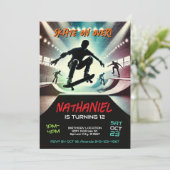 Invitation d'anniversaire de Scooter pour garçons (Debout devant)