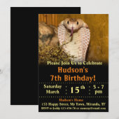 Invitation d'anniversaire de serpent (Devant / Derrière)