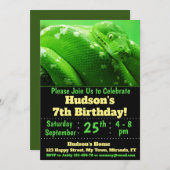 Invitation d'anniversaire de serpent (Devant / Derrière)