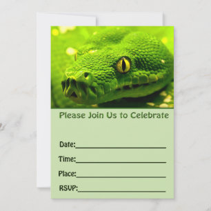 Invitation d'anniversaire de serpent à remplir
