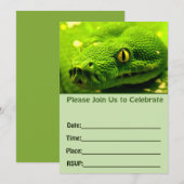 Invitation d'anniversaire de serpent à remplir (Devant / Derrière)