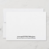 Invitation d'anniversaire de signe de paix - ado (Dos)