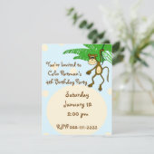 Invitation d'anniversaire de singe (Debout devant)