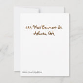 Invitation d'anniversaire de singe (Dos)