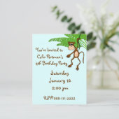 Invitation d'anniversaire de singe (Debout devant)