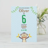 Invitation d'anniversaire de singe (Debout devant)
