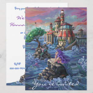 Invitation d'anniversaire de sirène