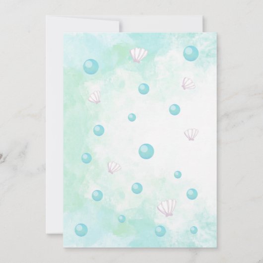 Invitation d'anniversaire de Sirène (Dos)