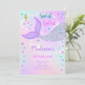 Invitation d'anniversaire de Sirène (Debout devant)