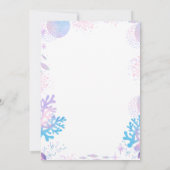 Invitation d'anniversaire de Sirène (Dos)