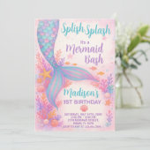 Invitation d'anniversaire de Sirène (Debout devant)