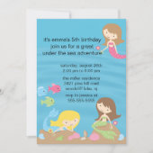 Invitation d'anniversaire de Sirène (Devant)