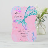 Invitation d'anniversaire de Sirène (Debout devant)