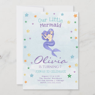 Invitation d'anniversaire de Sirène