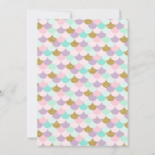 Invitation d'anniversaire de Sirène (Dos)