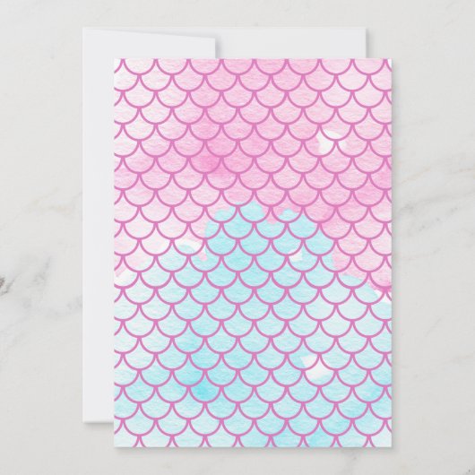 Invitation d'anniversaire de Sirène (Dos)