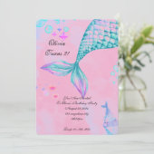 Invitation d'anniversaire de Sirène (Debout devant)