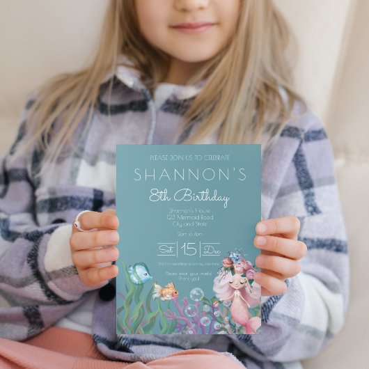 Invitation d'anniversaire de Sirène