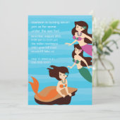 Invitation d'anniversaire de Sirène (Debout devant)