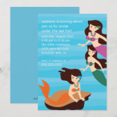 Invitation d'anniversaire de Sirène (Devant / Derrière)