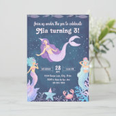 Invitation d'anniversaire de Sirène (Debout devant)