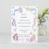 Invitation d'anniversaire de Sirène (Debout devant)