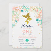 Invitation d'anniversaire de Sirène (Devant)