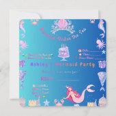 Invitation d'anniversaire de sirène – Plongez dans (Devant)