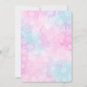 Invitation d'anniversaire de sirène rose (Dos)