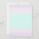 Invitation D'Anniversaire De Sirène Sous La Fête D (Dos)