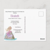 Invitation d'anniversaire de sirène sous la mer (Dos)